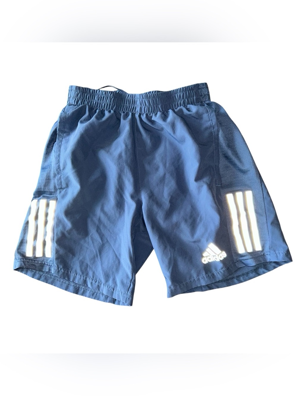 Adidas Aeroready Womens Blue Athletic Running Shorts XS Reflective Lined Read